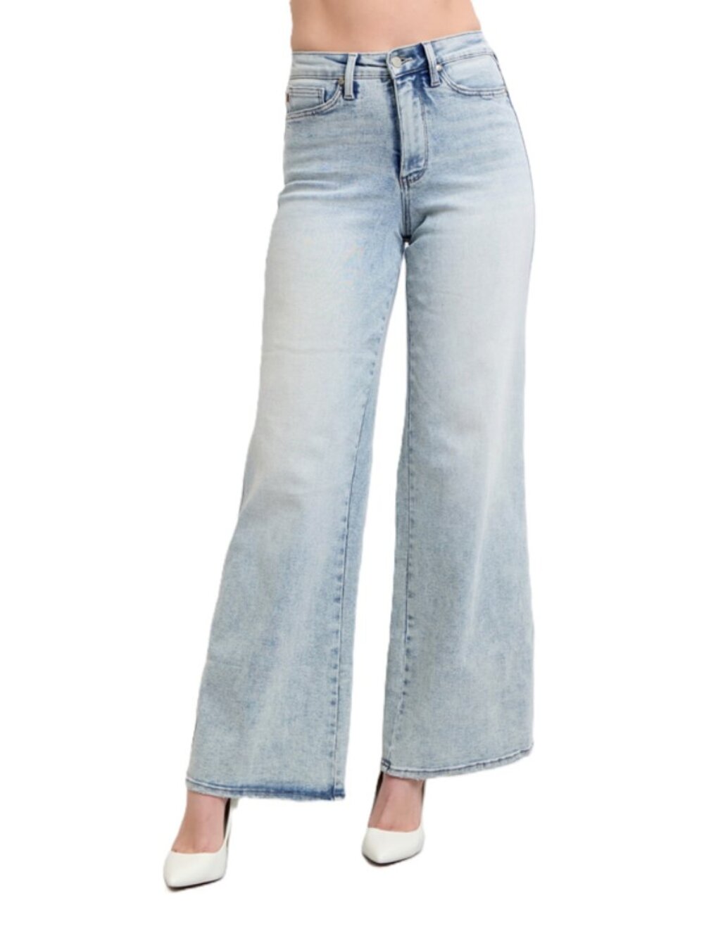 Judy Blue High-Waisted Tummy Control Retro Wide-Leg Jeans